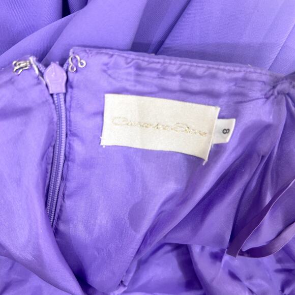 Cassandra Stone Purple Strapless Sweetheart Beaded Gown, Evening Dress, Size 8 - Picture 5 of 6